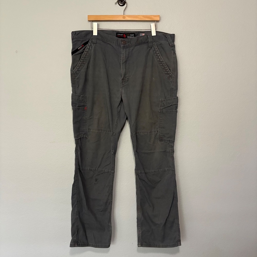 Ariat FR M5 Straight Leg Pants 40x32 Dark Gray Workwear Cat2 Cordura Work Read*